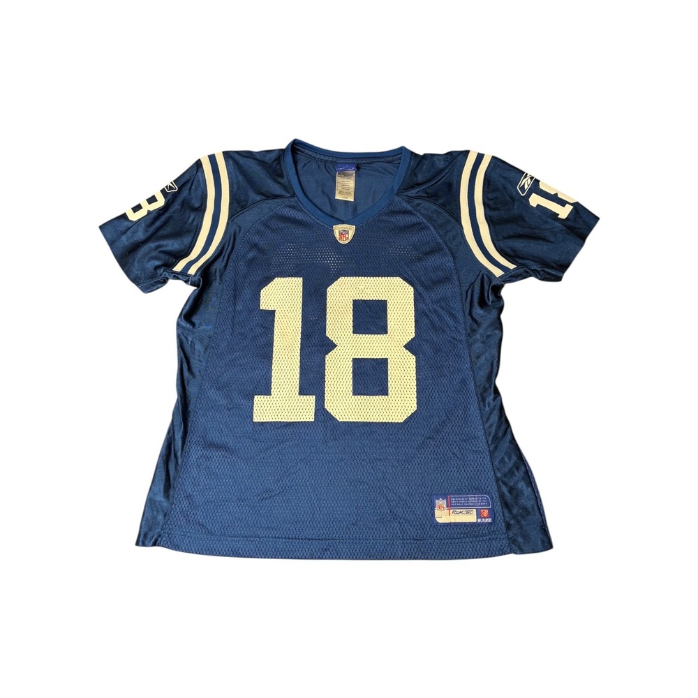 Reebok Indianapolis Colts Peyton Manning 18 NFL Football Jersey L